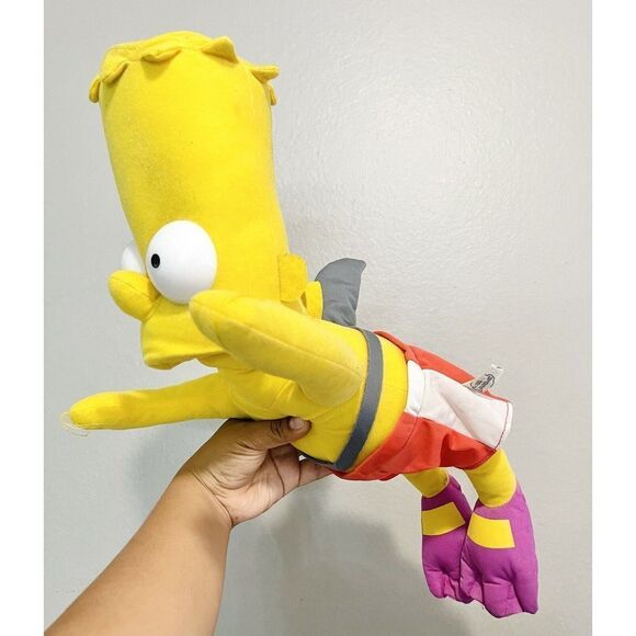 THE SIMPSONS BART The Shark Swimming 18" Plush Stuffed Toy Factory Doll Plushie - Picture 1 of 5
